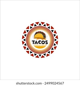 Vector de la ilustración de tacos conveniente para la Plantilla del diseño del logotipo del negocio de la comida del restaurante