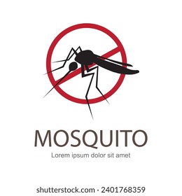 illustration vector. Target on mosquito. Mosquitoes carry many disease such as dengue fever, zika disease,enchaphalitits and else.
