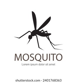 vector de ilustración. Apuntar al mosquito. Los mosquitos portan muchas enfermedades como la fiebre del dengue, la enfermedad de zika, los enchafalitis y otras.