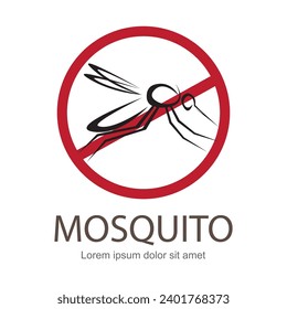 illustration vector. Target on mosquito. Mosquitoes carry many disease such as dengue fever, zika disease,enchaphalitits and else.