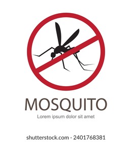 illustration vector. Target on mosquito. Mosquitoes carry many disease such as dengue fever, zika disease,enchaphalitits and else.