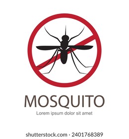 illustration vector. Target on mosquito. Mosquitoes carry many disease such as dengue fever, zika disease,enchaphalitits and else.