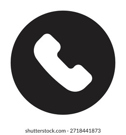 Abbildung Vektor des Telefonempfängers | Symbol für Kreiszeichen