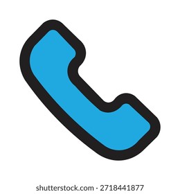 Abbildung Vektor des Telefonempfängers | Farbiges Umrisssymbol