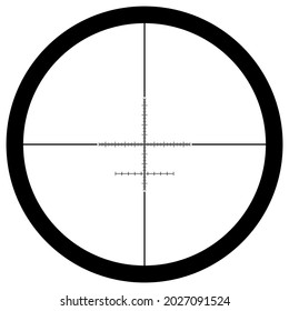 Illustration vector Telescope Aim. It can be used as both a logo and a design design.