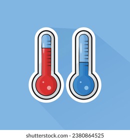 Illustration Vector of Temperature in Flat Design