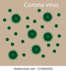 ilustración plantilla vectorial de corona virus con fondo suave de color