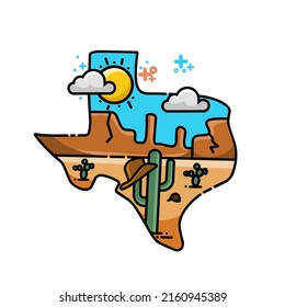 Vektorgrafik von Texas Wüste geeignet für Hintergrund, Druck, etc.