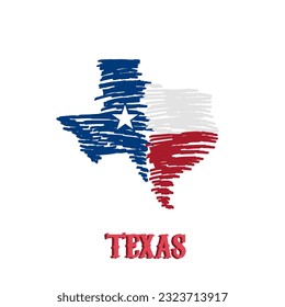 illustration vector of texas drawing perfect for print,etc