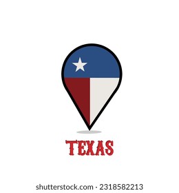 illustration vector of texas pin location perfect for print,etc