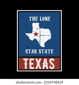 illustration vector of texas vintage design with grunge style perfect for t-shirt, typography etc