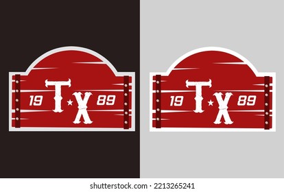 illustration vector of texas in wood pattern oerfect for print,etc.