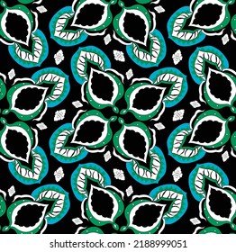 Illustration. Vector texture. Doodles on a blue, neutral and black colors. Seamless pattern Beautiful fabric background.
