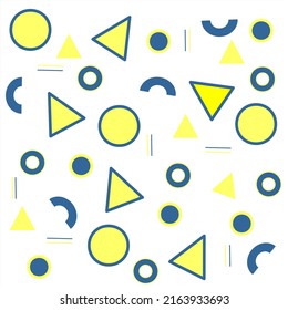 Illustration, vector texture for textile industry, background and banner. Blue, yellow and white colors.