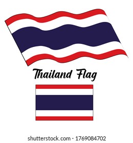 vector de ilustración de la bandera de Tailandia. EPS 10