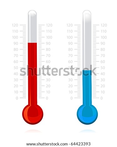 illustration of vector thermometer on isolated background