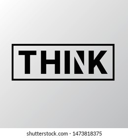 Illustration Vector: THINK word negative space