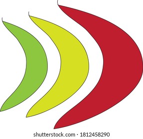 illustration vector of three colors