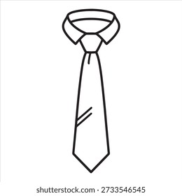 Vector de ilustración de un libro para colorear de arte de línea de corbata