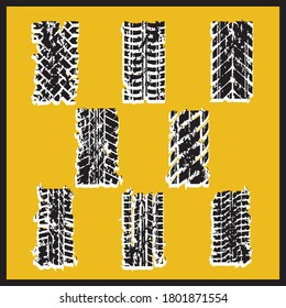 Illustration vector of tire tracks 