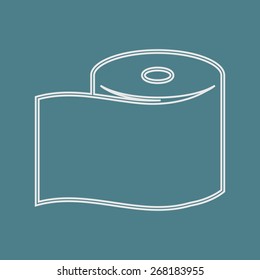 illustration of vector toilet paper modern icon in design