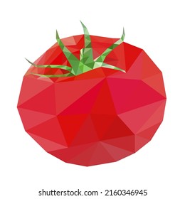 Illustration. Vector tomato. low poly tomato