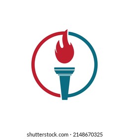 Vektorgrafik des Torch Logo-Designs 