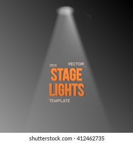 Illustration of Vector Transparent Studio Stage Light Effect. EPS10 Stage Light Illuminating Podium. Bright Stage Light Effect. Transparent Studio Stage Light Effect on Transparent Overlay Background