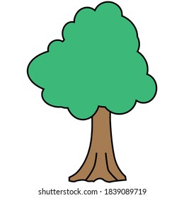 illustration vector of tree, good for design for children book, etc