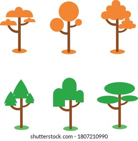illustration vector tree ,Orange,
Green PNG 