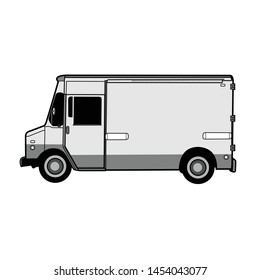 A illustration vector truck box ice cream