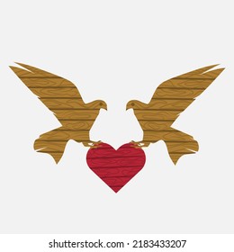 illustration vector of two doves with love perfect for print,etc.