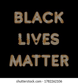 illustration vector typography of black lives matter. eps 10