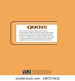 Illustration vector: typography design. Quote text box poster template concept. Bubble dialogue banner.
