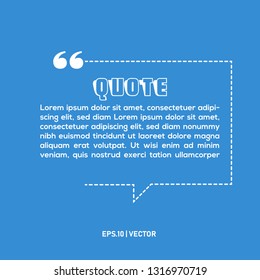 Illustration vector: typography design. Remark quote text box poster template concept. blank empty frame citation. Quotation paragraph symbol icon. double bracket comma mark. bubble dialogue banner.