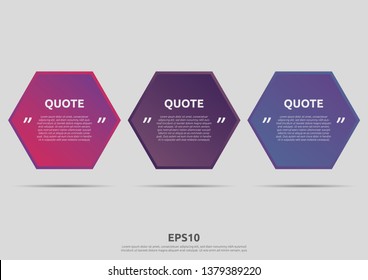 Illustration vector of typography design. Remark quote text box poster template concept. blank empty frame citation. Quotation paragraph symbol icon. double bracket comma mark. bubble dialogue banner.