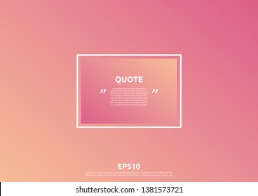 Illustration vector of typography design. Remark quote text box poster template concept. 