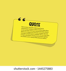 Illustration vector: typography design. Remark quote text box poster template concept. Bubble dialogue banner.