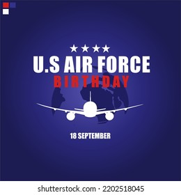 Illustration Vector Us Air Force Birthday Stock Vector (Royalty Free ...