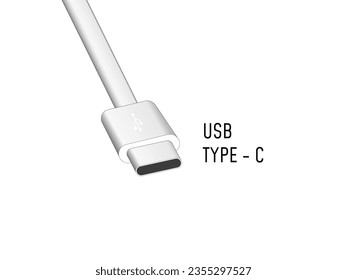 Illustrationsvektor: USB-Icon-Kabel des Typs C 4
