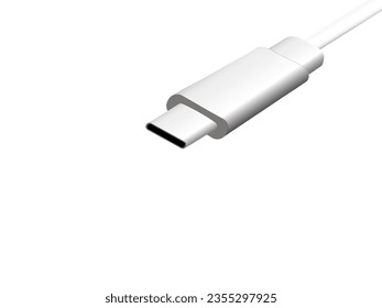 Vector de ilustración: Cable de icono USB tipo C 5