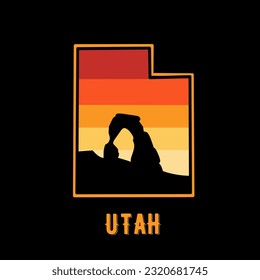 illustration vector of utah perfect for print,etc