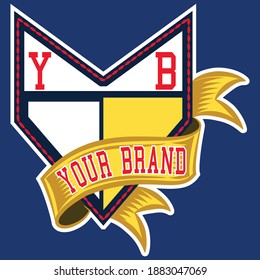 Illustration vector varsity fashion design with numbers and background