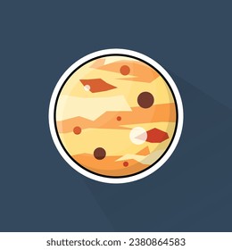 Illustration Vector of Venus in Flat Design