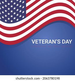 Illustration vector veteran's day honoring all who served