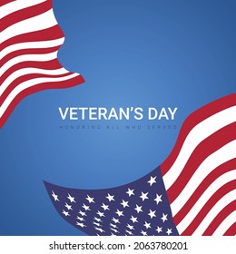 Illustration vector veteran's day honoring all who served