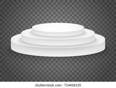 Illustration of Vector Victory Platform Template. 3D Realistic Vector Winner Stage Podium