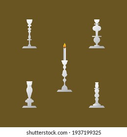 Illustration vector of vintage candlestick