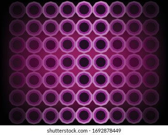 Illustration vector of violet tone polygonal object on dark violet background, modern luxurious mood and tone 