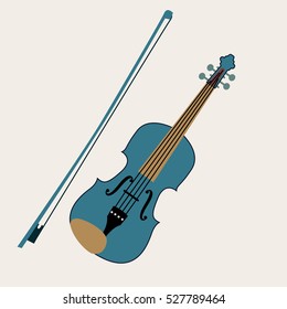 Illustration vector violin.
